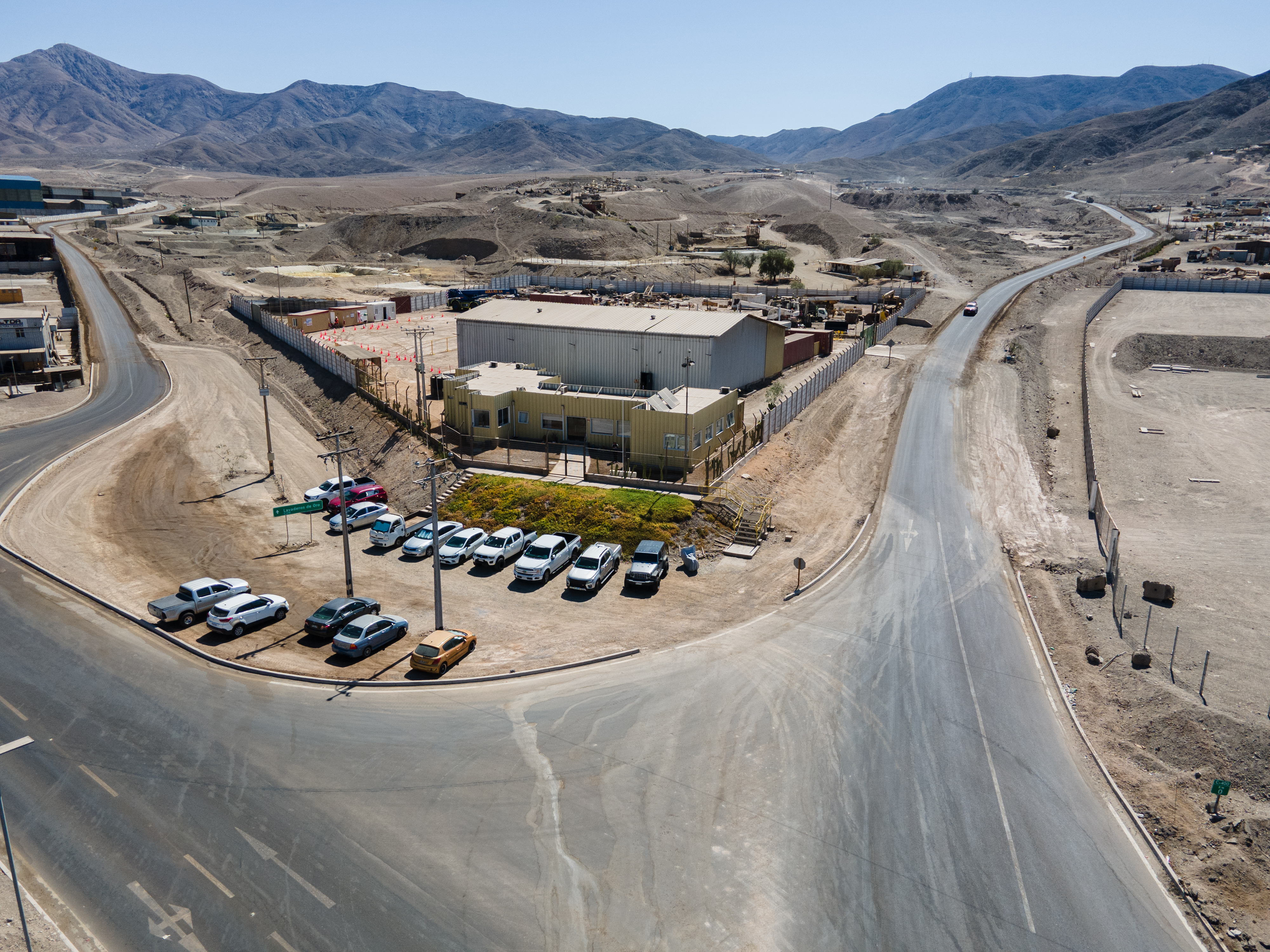 Vista aérea general de las instalaciones de ZEPOL en Copiapó